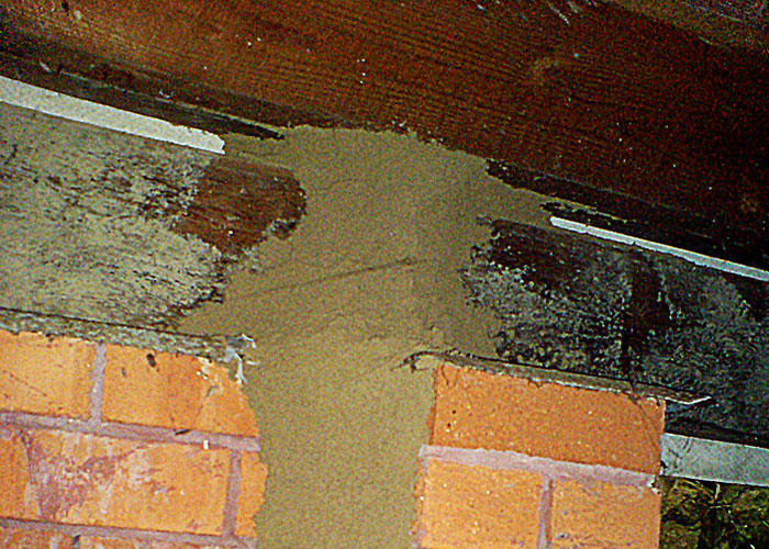 termites subfloor preparing detected opened within frame interior been